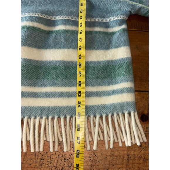 Vintage Lapp-Lander Sweater S/M 40 Blue Cream 100% Wool Nordic Fringe Norway - Picture 6 of 10